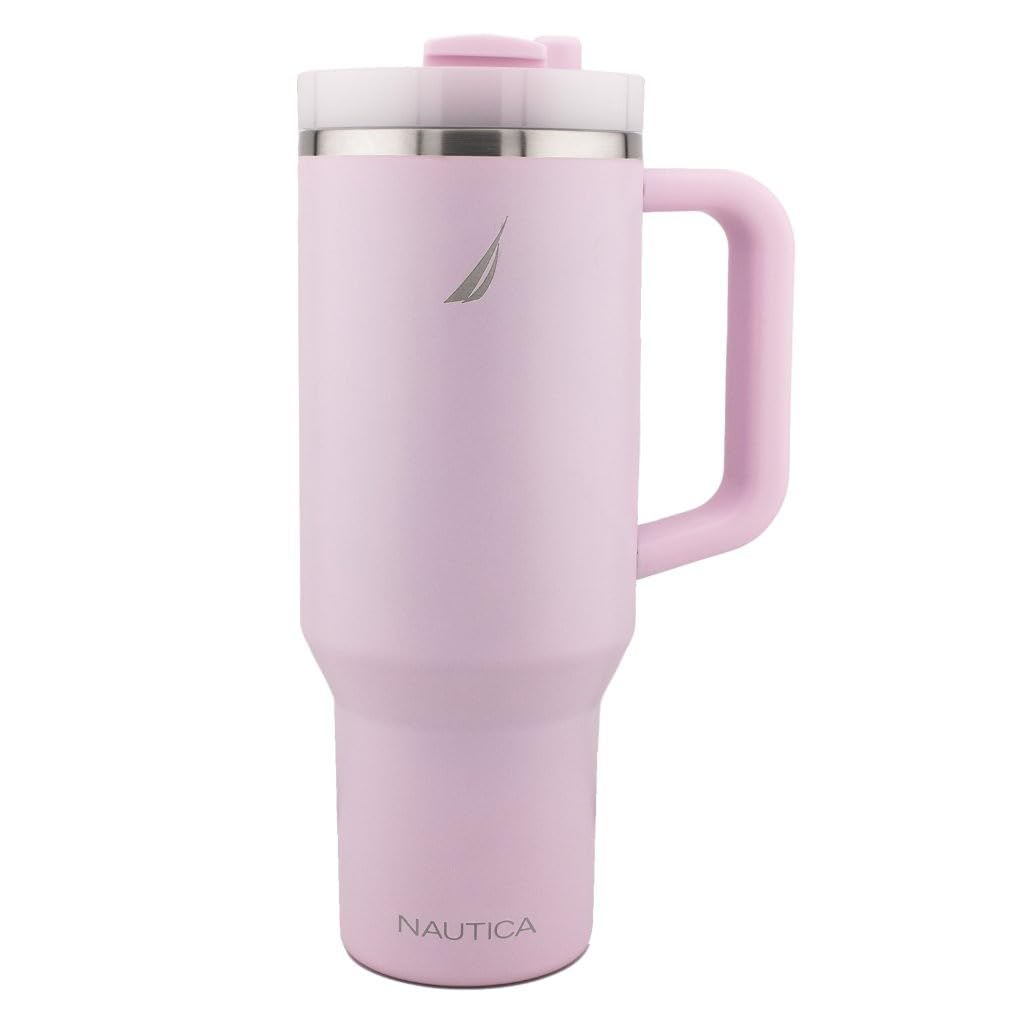 HY-051 - Nautica 40oz Tumbler with Handle & Straw - Pink