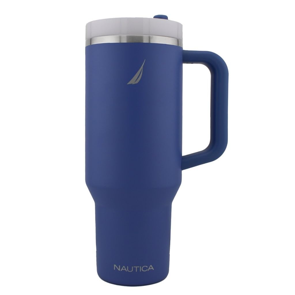HY-055 - Nautica 40oz Tumbler with Handle & Straw - Nova Blue