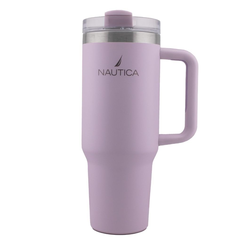 HY-043 - Nautica 40oz Double-Wall Vacuum Travel Mug - Lavender