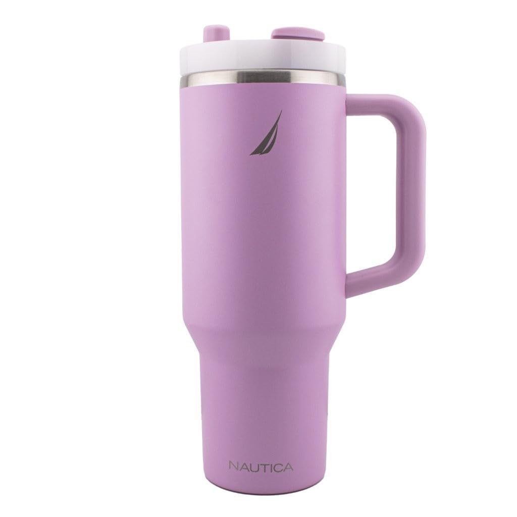 HY-054 - Nautica 40oz Tumbler with Handle & Straw - Violet