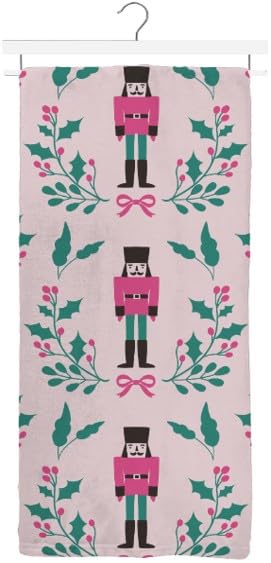 THCH-130 - Celebrity Home Dry Knit Christmas Throw - Pink Nutcracker