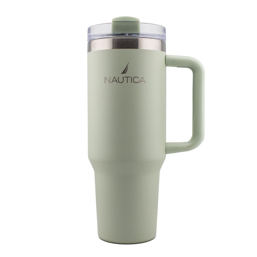 HY-044 - Nautica 40oz Double-Wall Vacuum Travel Mug - Sage