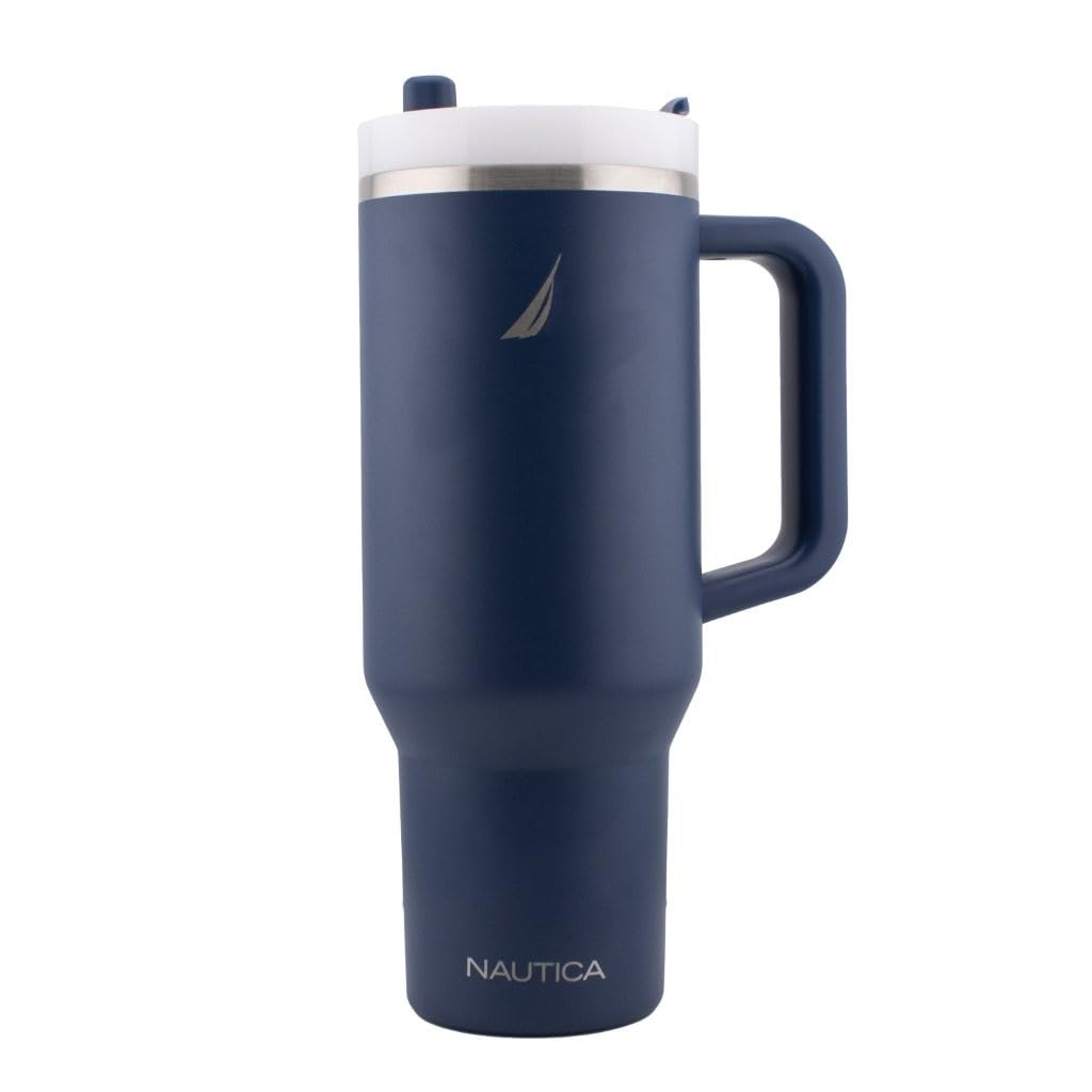 HY-050 - Nautica 40oz Tumbler with Handle & Straw - Navy