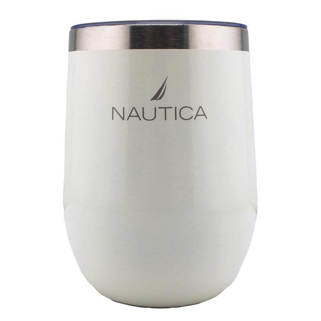 HY-028 - Nautica 12oz Insulated Stemless Wine Tumbler - Cream
