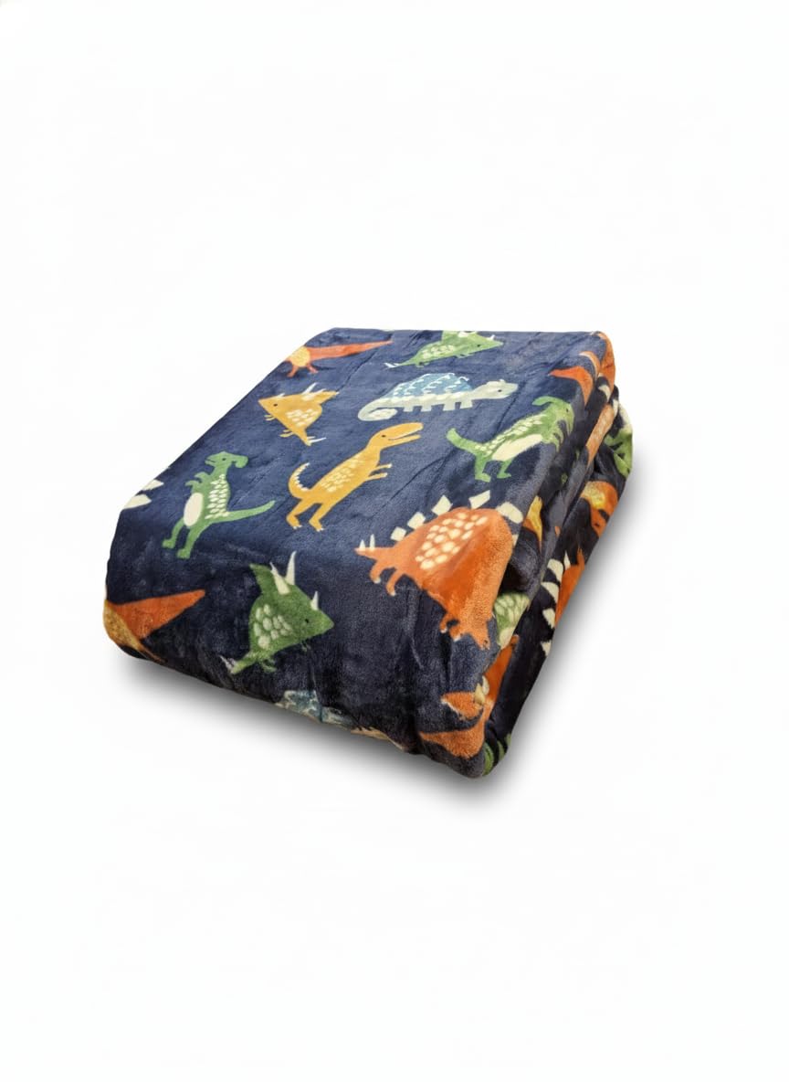 THFPJ-085F - LITTLE CELEBRITY Dinosaur Fleece Throw, 50x70