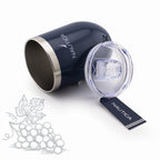HY-025 - Nautica 12oz Insulated Stemless Wine Tumbler - Navy