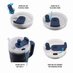 HY-050 - Nautica 40oz Tumbler with Handle & Straw - Navy