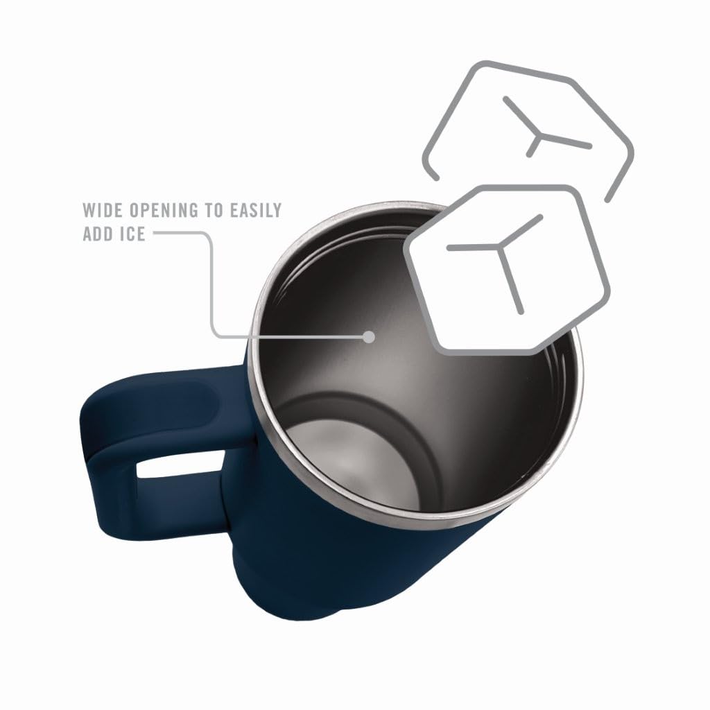 HY-041 - Nautica 40oz Double-Wall Vacuum Travel Mug - Navy