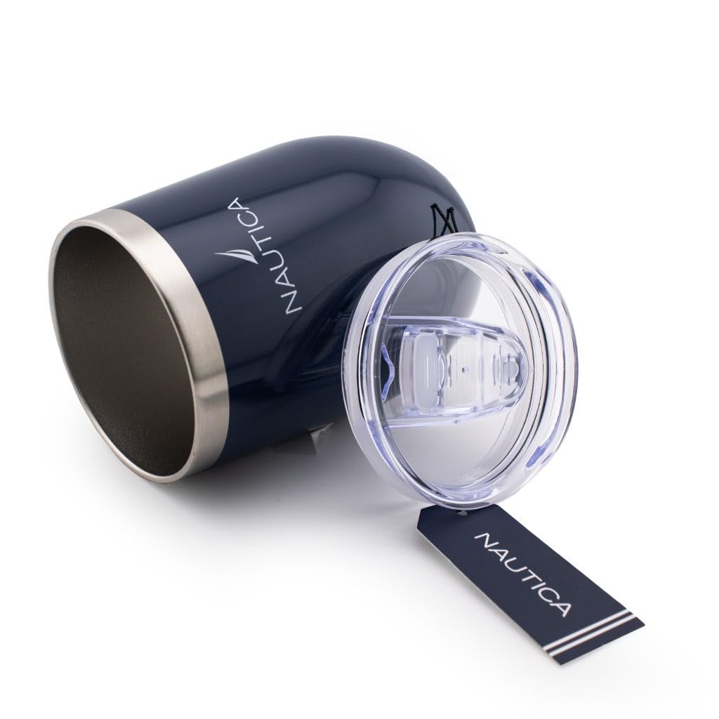 HY-025 - Nautica 12oz Insulated Stemless Wine Tumbler - Navy