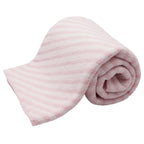 BLCJ-001 - LITTLE CELEBRITY Chenille Baby Blanket (Pink Stripes)