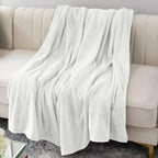 NMBL-011K - Nicole Miller Herringbone Jacquard Throw - Ivory (King)