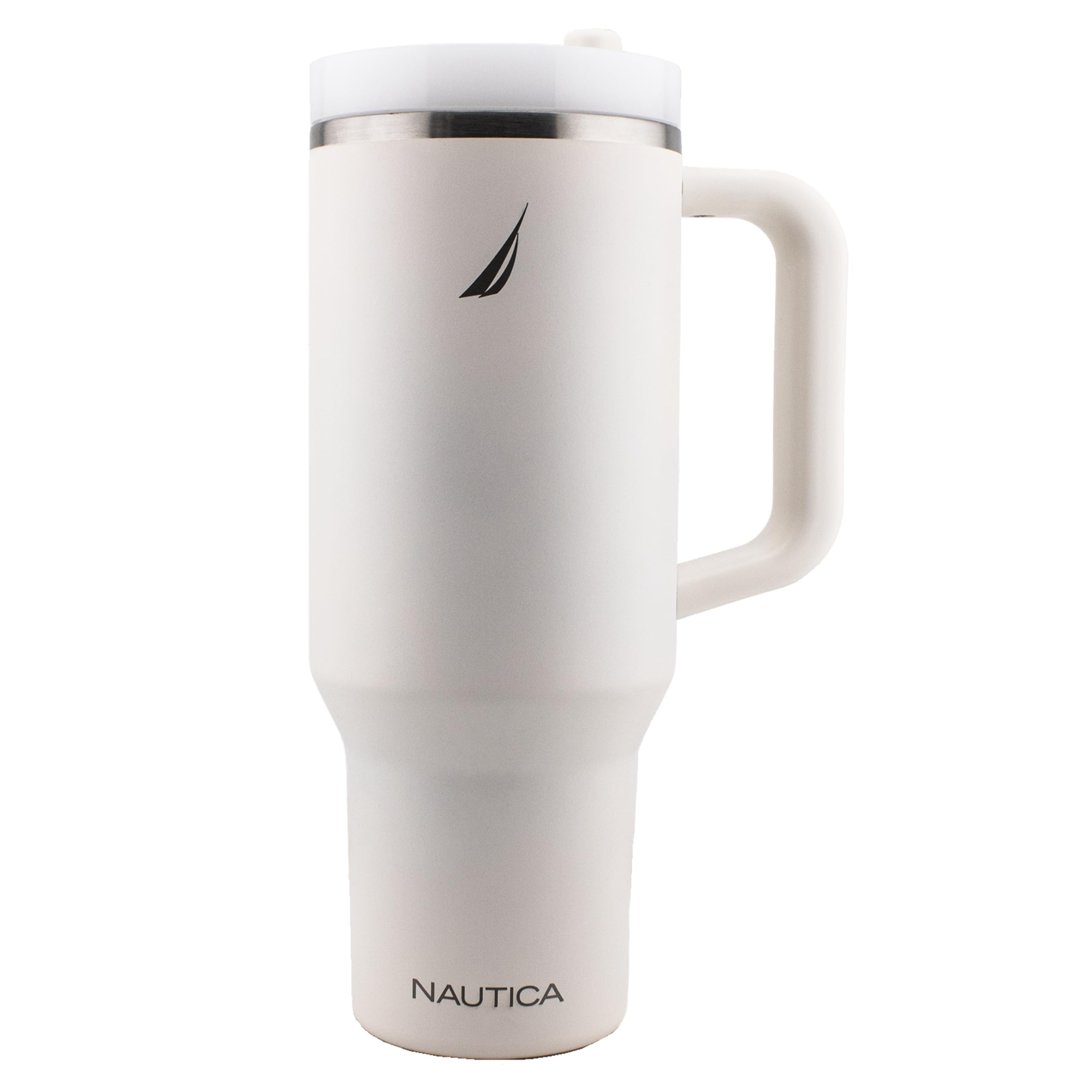 HY-053 - Nautica 40oz Tumbler with Handle & Straw - Cream