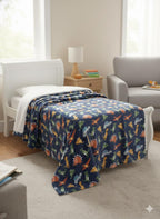 THFPJ-085F - LITTLE CELEBRITY Dinosaur Fleece Throw, 50x70