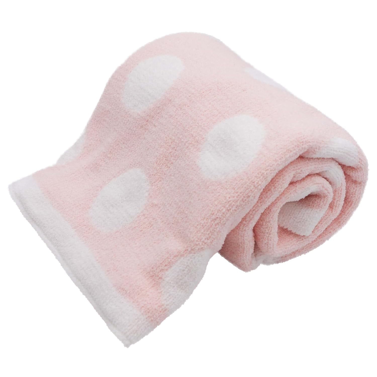 BLCJ-006 - LITTLE CELEBRITY Chenille Baby Blanket (Pink Dots)