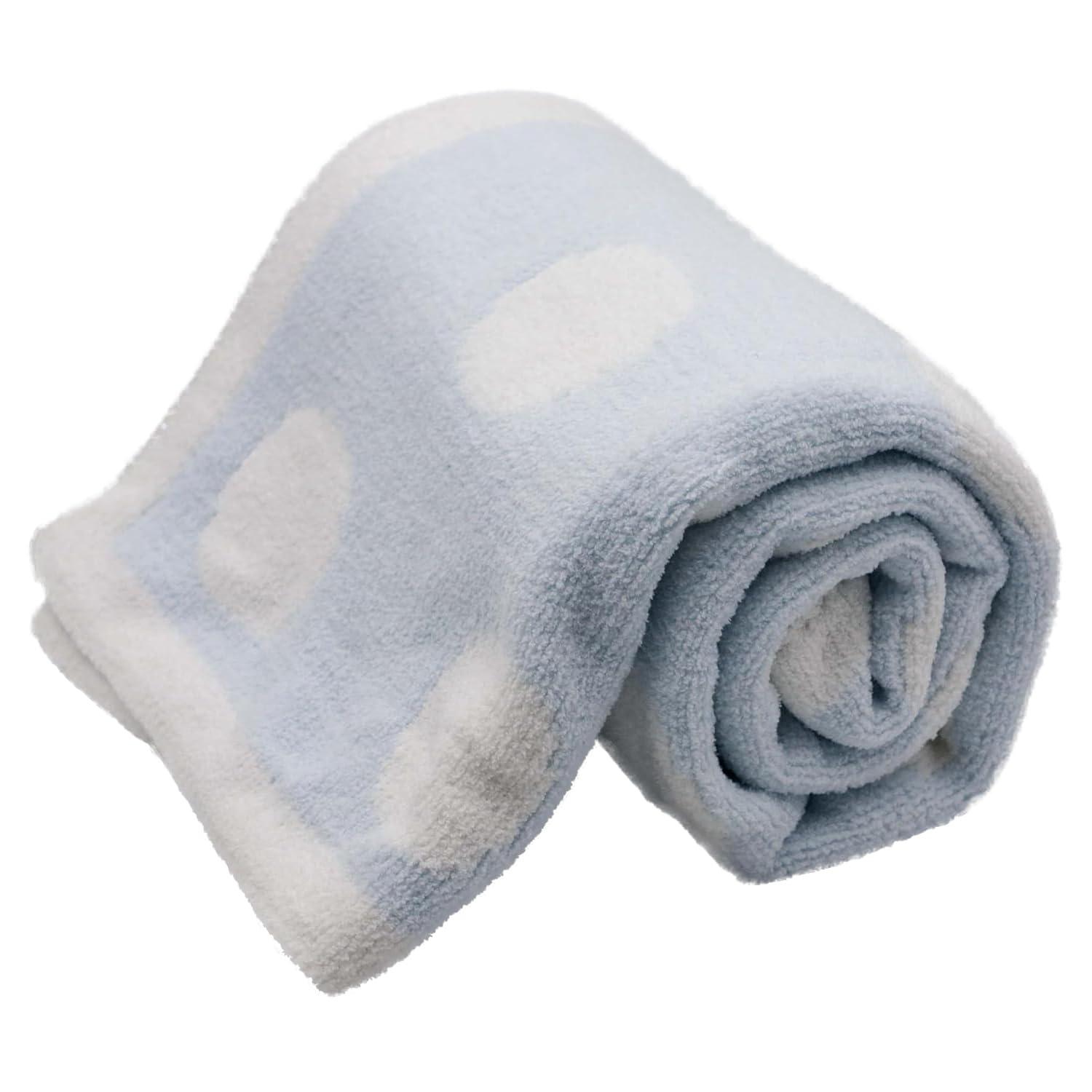 BLCJ-007 - LITTLE CELEBRITY Chenille Baby Blanket (Blue Dots)