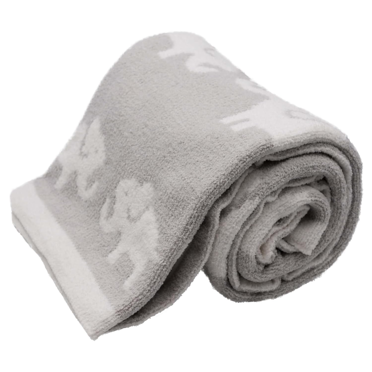 BLCJ-016 - LITTLE CELEBRITY Chenille Baby Blanket (Grey Elephants)