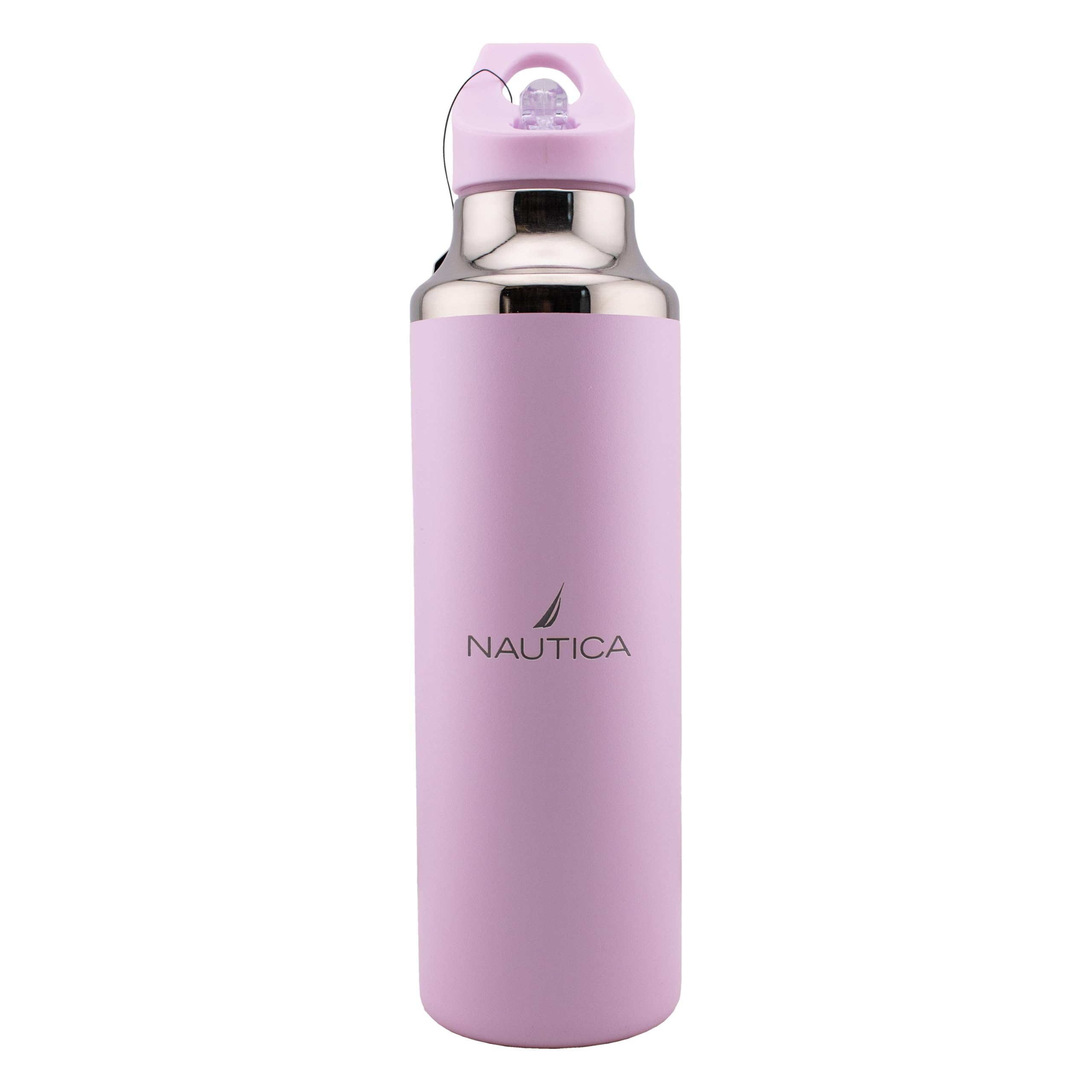 HY-068 - Nautica 21oz Stainless Steel Water Bottle with Straw - Pastel Pink