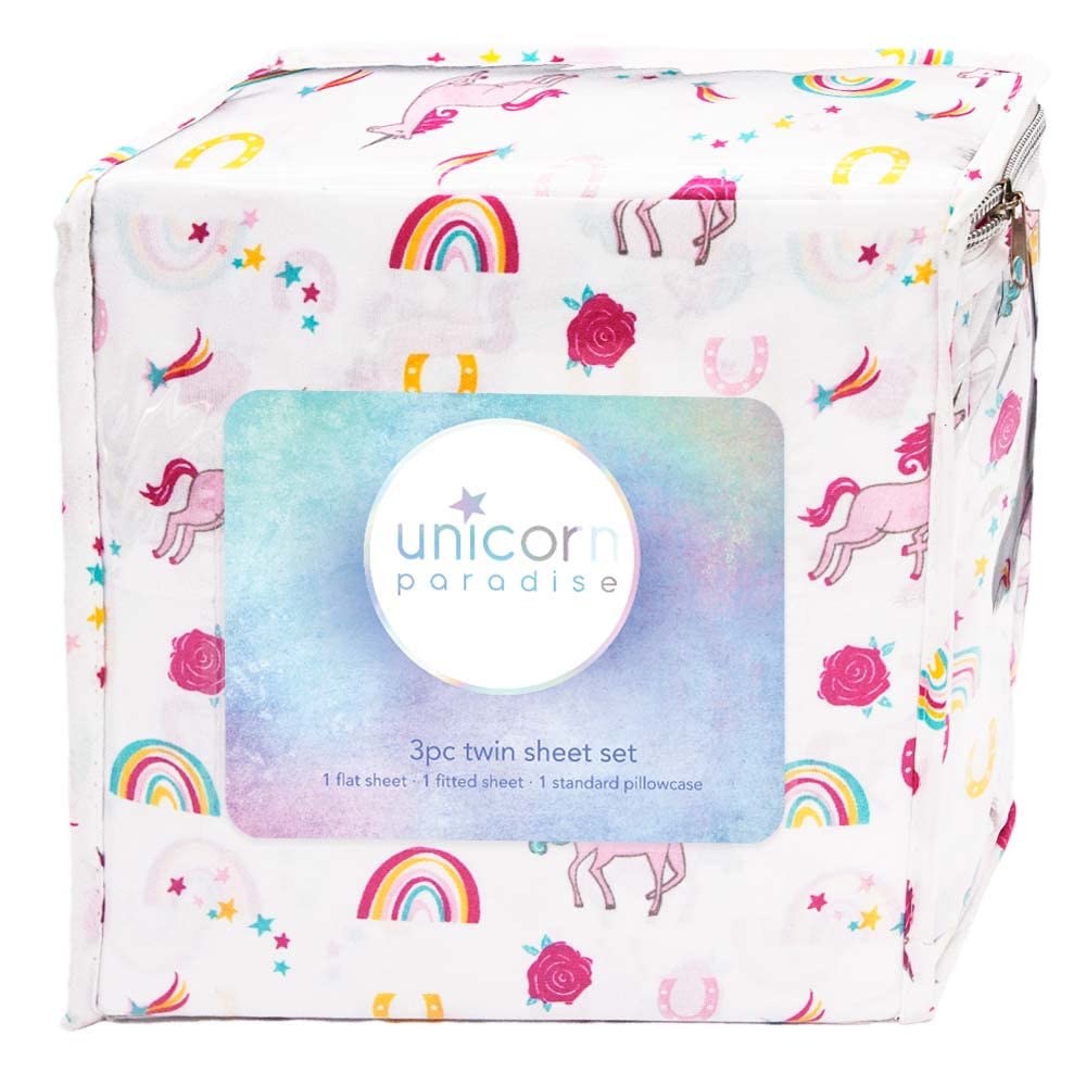 SSP-009T - LITTLE CELEBRITY Twin Kids Sheet Set (Unicorn)