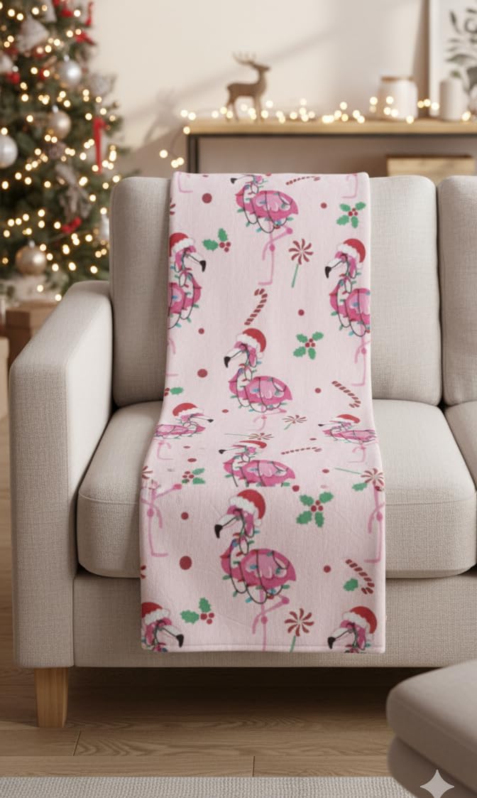 Festive Geo Ultra Soft Christmas Fleece Throw (50x70)
