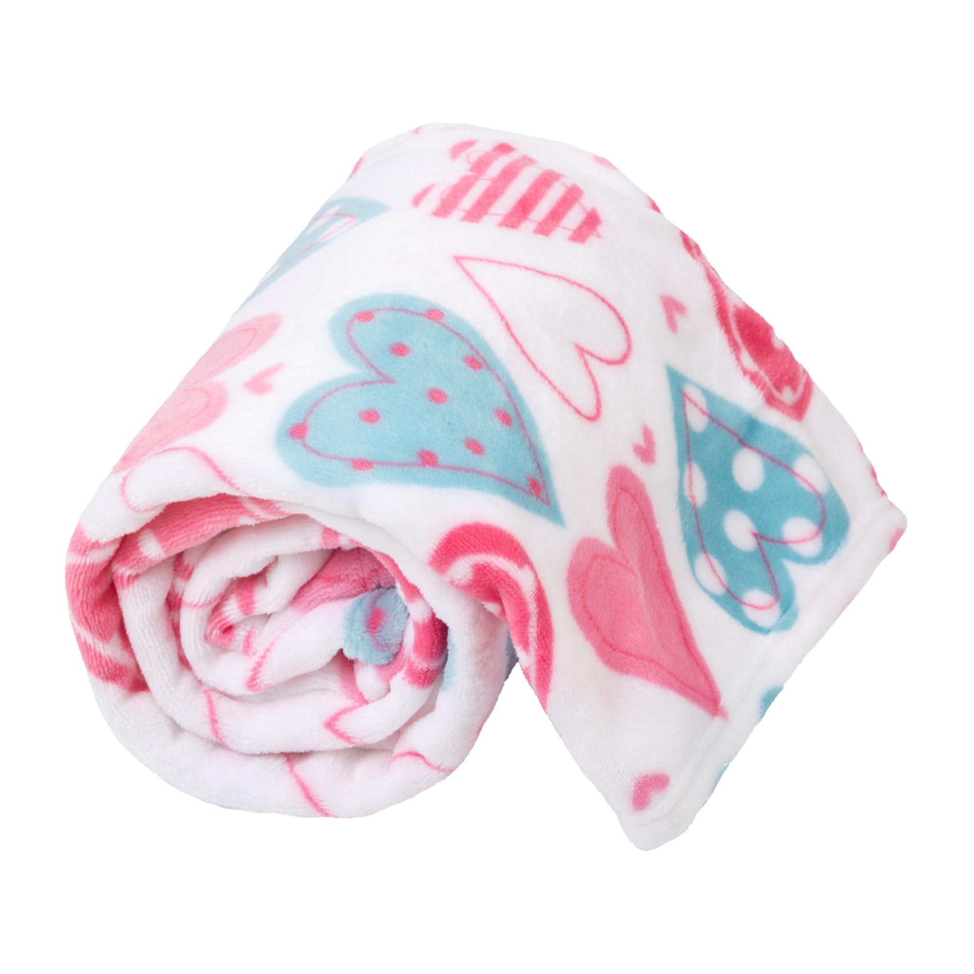 TBP-044 - LITTLE CELEBRITY Flannel Toddler Blanket (Heartbeat)