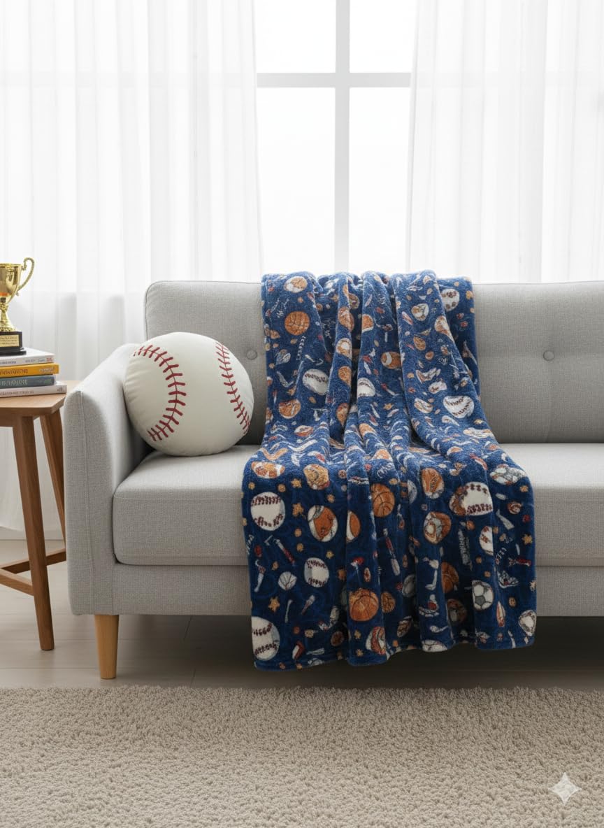 THFPJ-100F - LITTLE CELEBRITY All-Star Sports Fleece Throw, 50x70