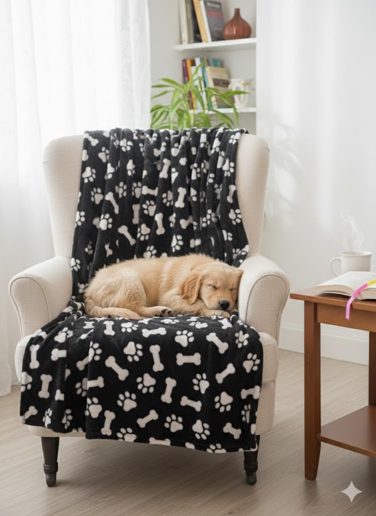 THPP-029H - CUDDLOVE Premium Soft Fleece Dog Blanket - Paws & Bones