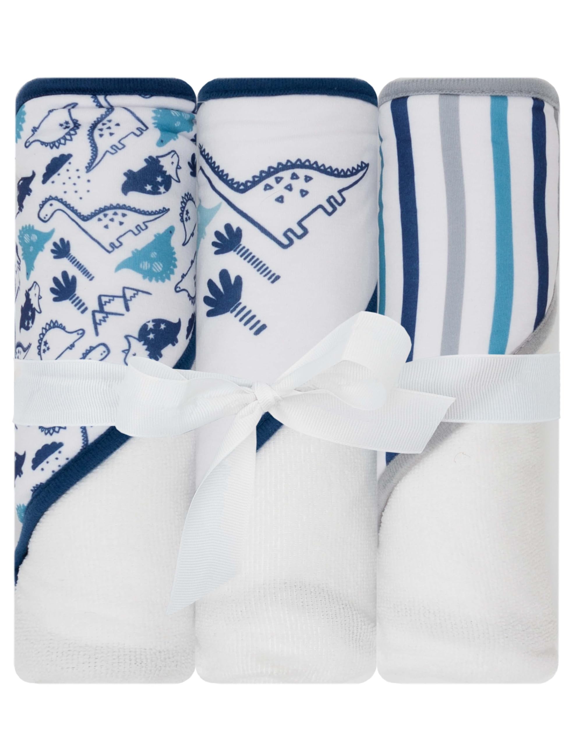HT3P-016 - LITTLE CELEBRITY Hooded Baby Towels, 3-Pack (Dino)