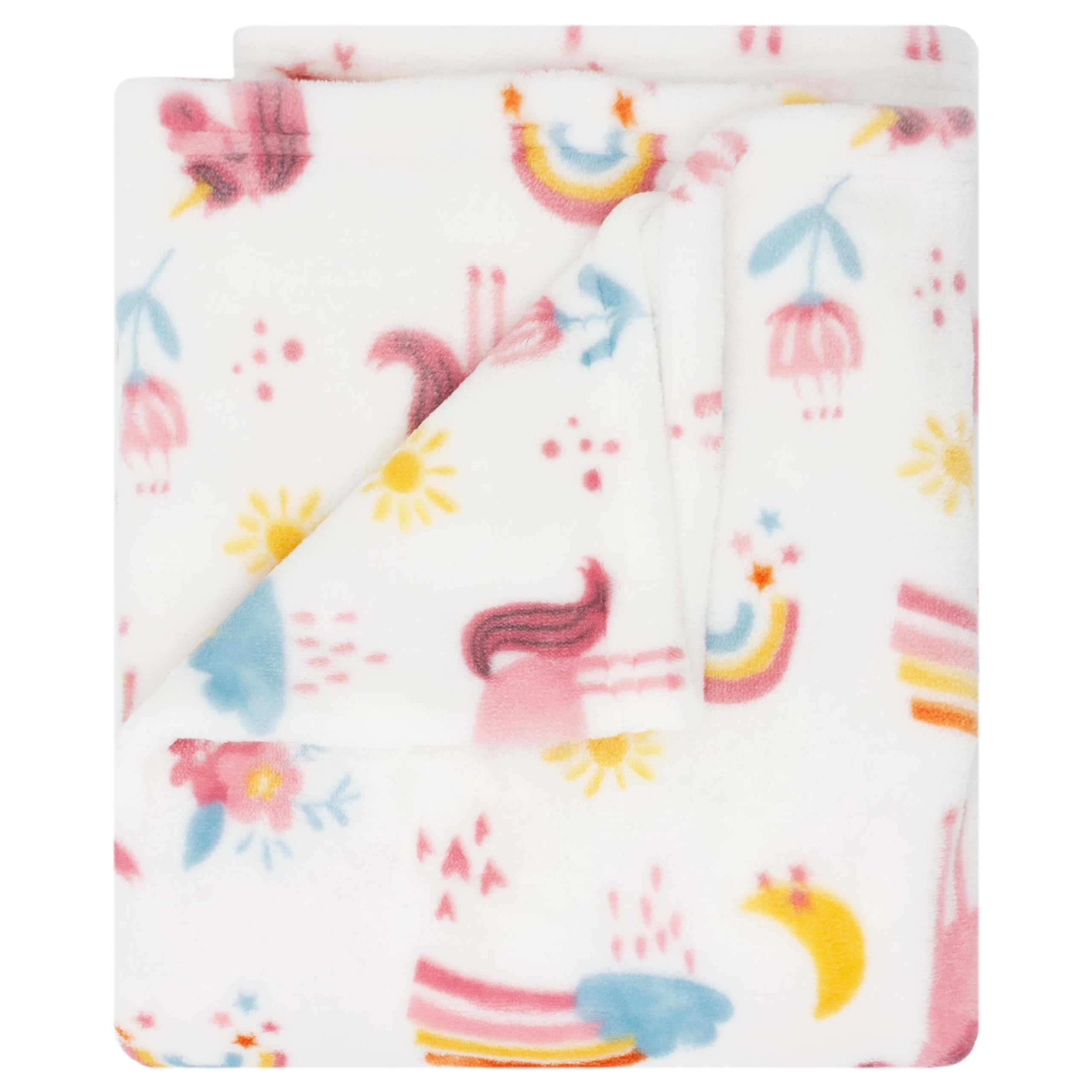 BLFPT-044 - LITTLE CELEBRITY Flannel Toddler Blanket (Unicorn)