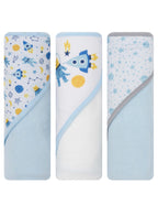 HT3P-008 - LITTLE CELEBRITY Hooded Baby Towels, 3-Pack (Moon Bear)