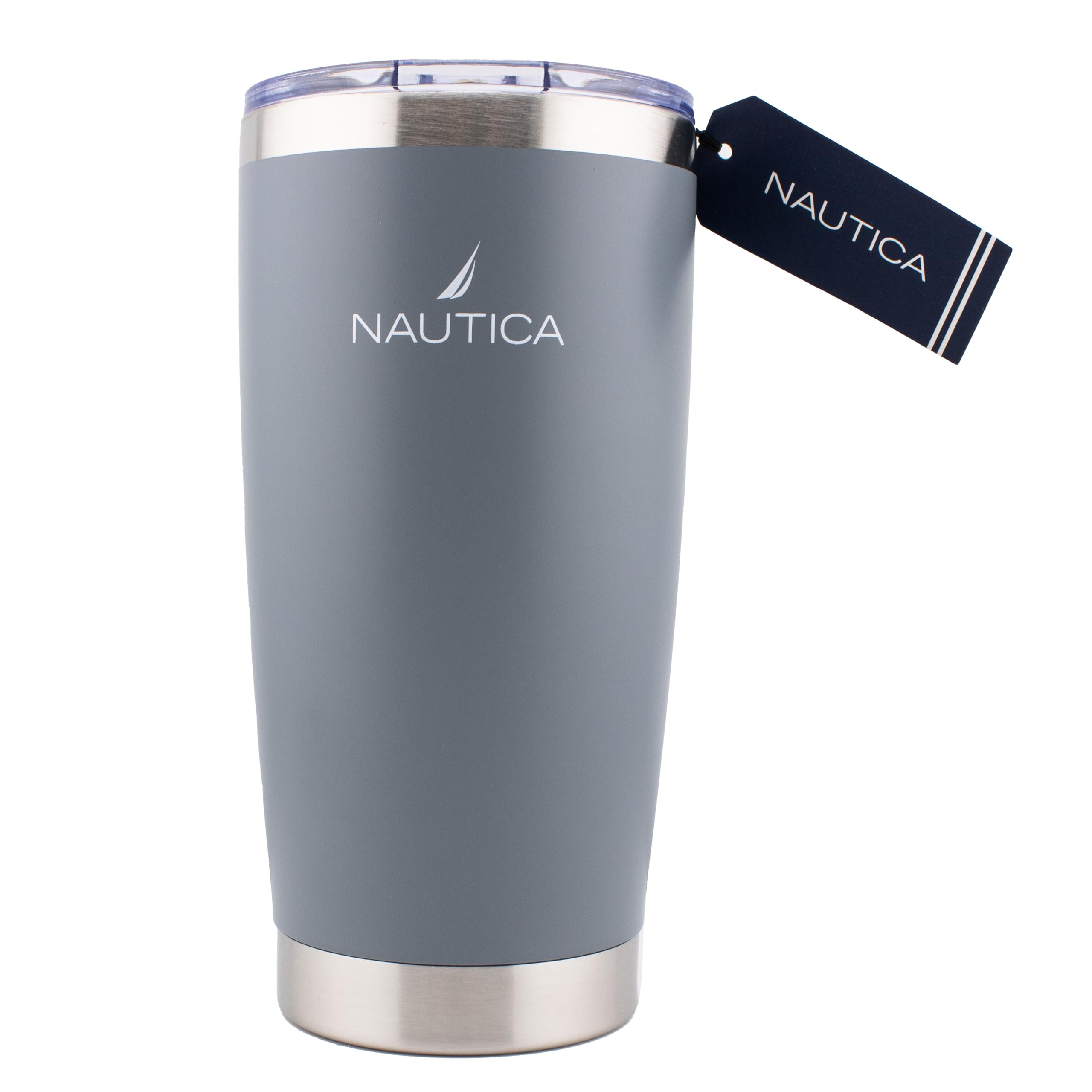 HY-035 - Nautica 20oz Vacuum Insulated Stainless Steel Tumbler - Grey