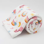BLFPT-044 - LITTLE CELEBRITY Flannel Toddler Blanket (Unicorn)
