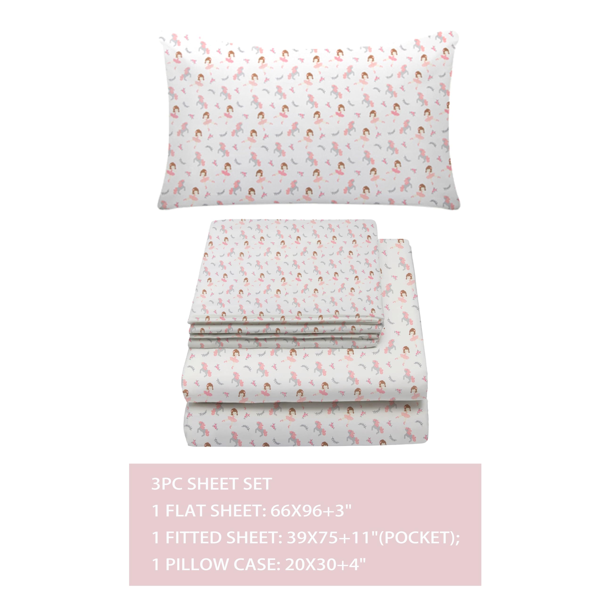 SSP-001T - LITTLE CELEBRITY Twin Kids Sheet Set, 3-Piece