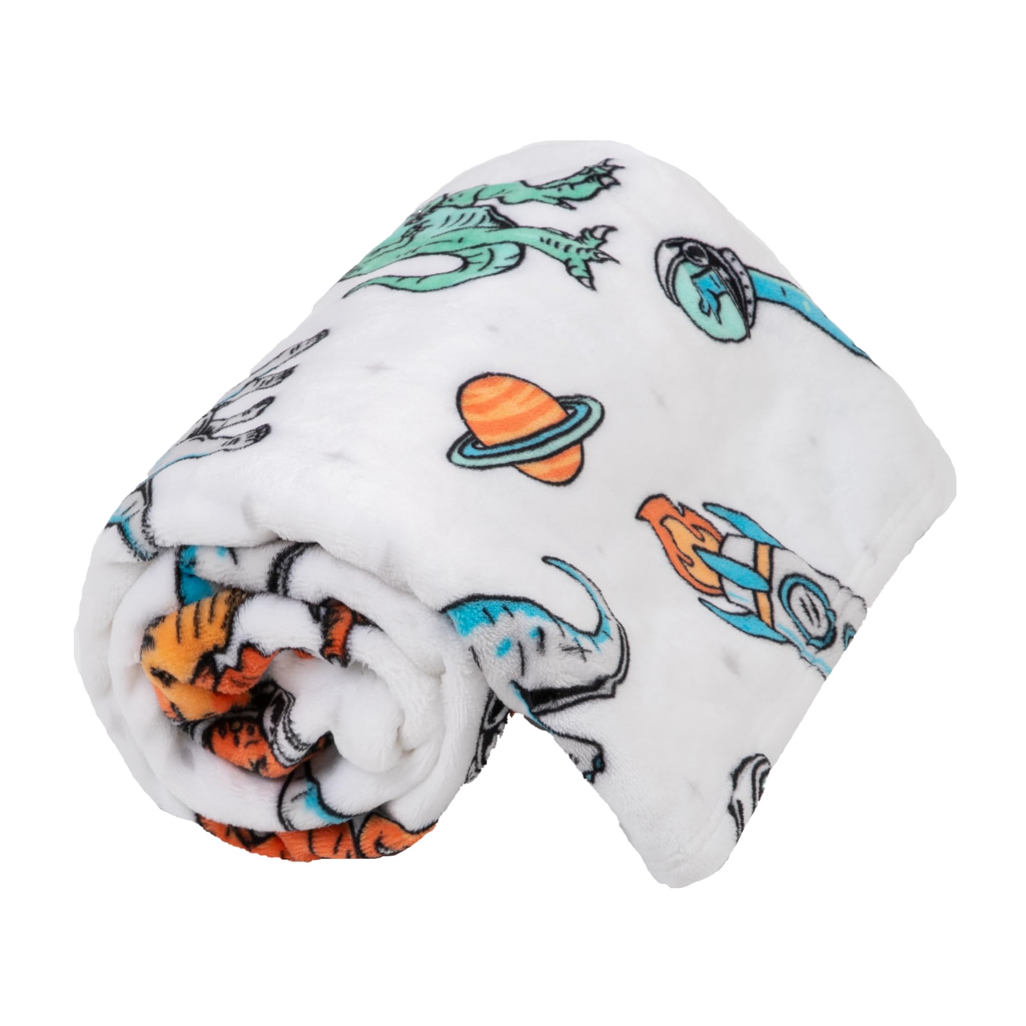 TBP-043 - LITTLE CELEBRITY Flannel Toddler Blanket (Dino)