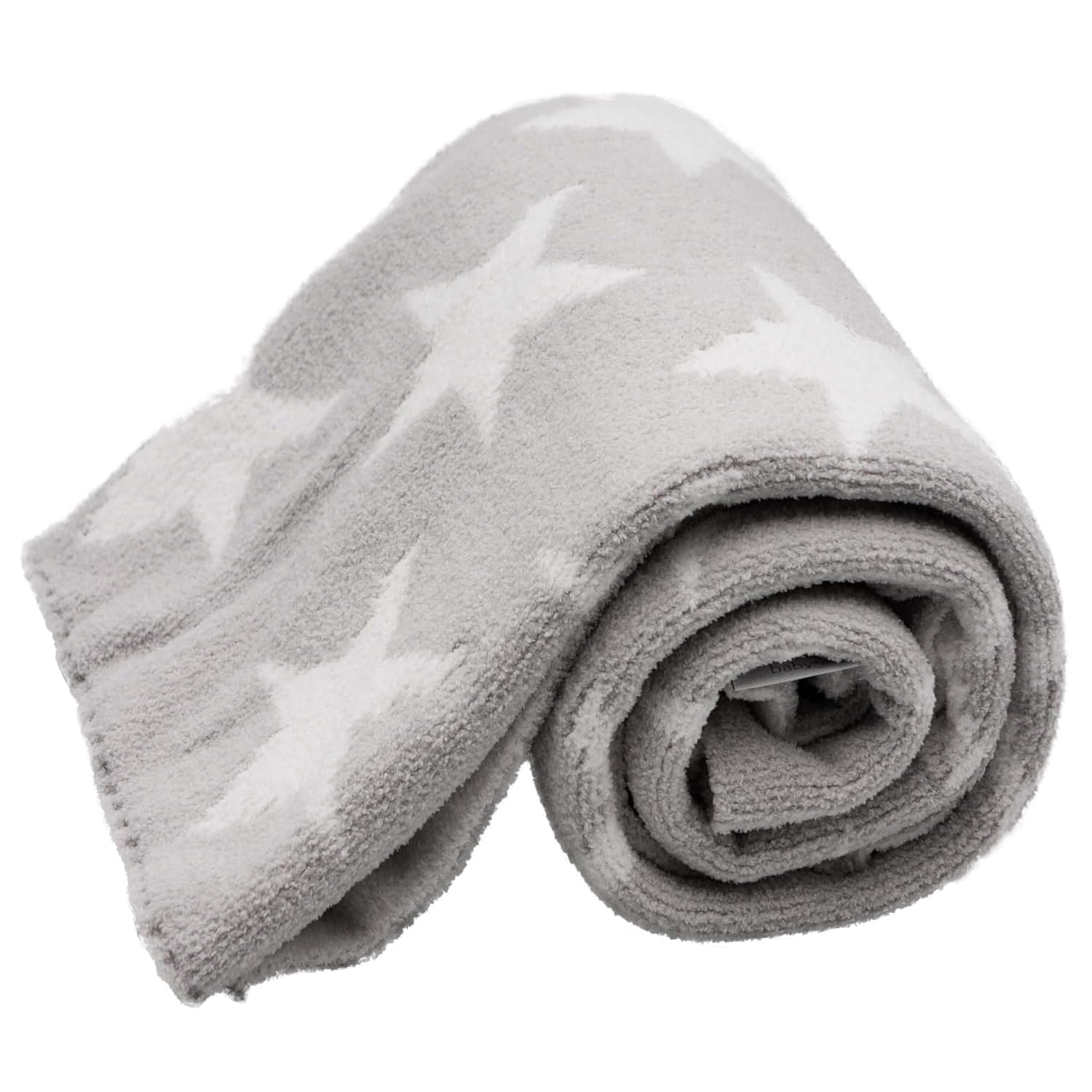 BLCJ-010 - LITTLE CELEBRITY Chenille Baby Blanket (Grey Stars)