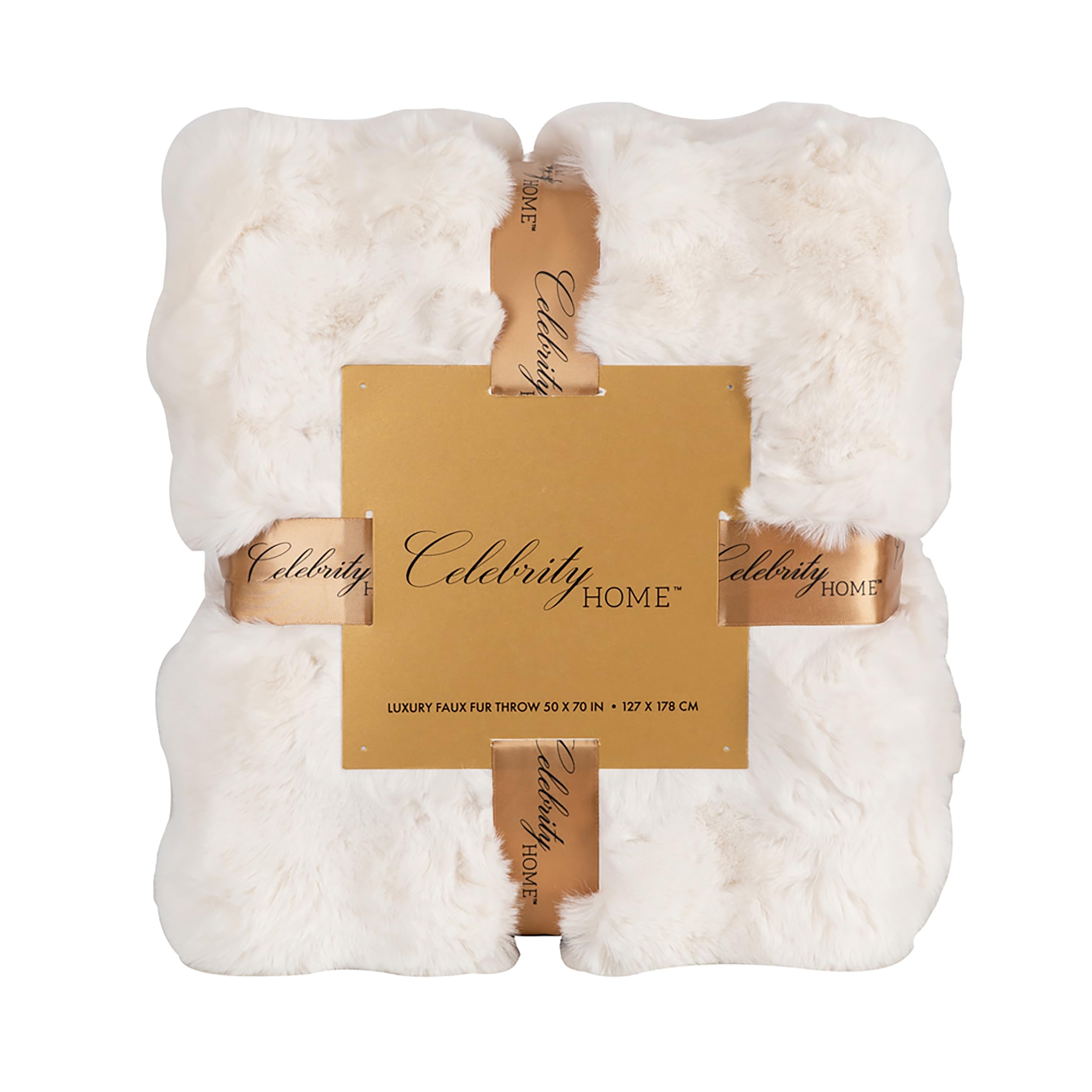 DPRH22055 - Celebrity Home Scarlett Faux Fur Accent Pillow - Ivory