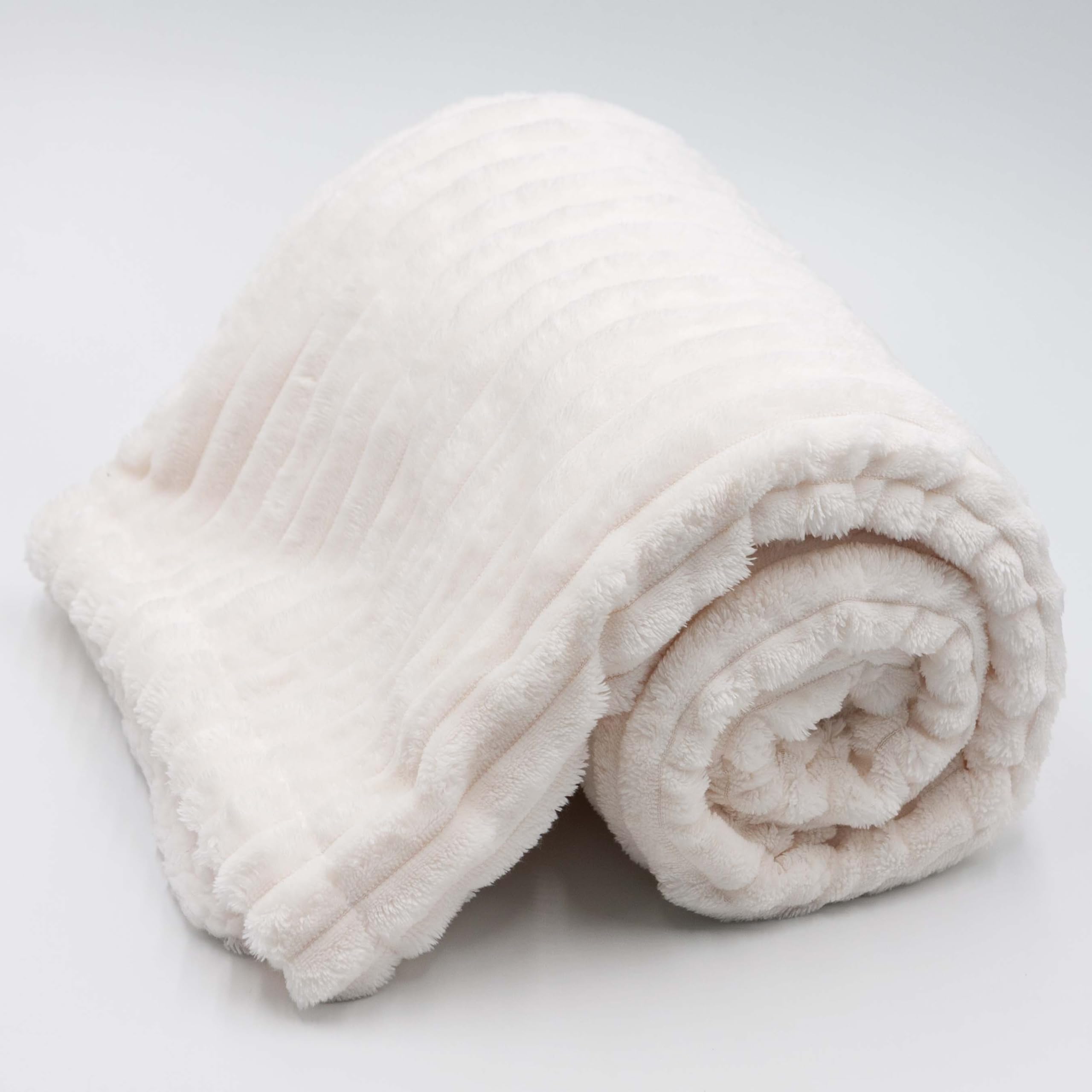 BLJS-023 - LITTLE CELEBRITY Jacquard Flannel Baby Blanket (Cream)