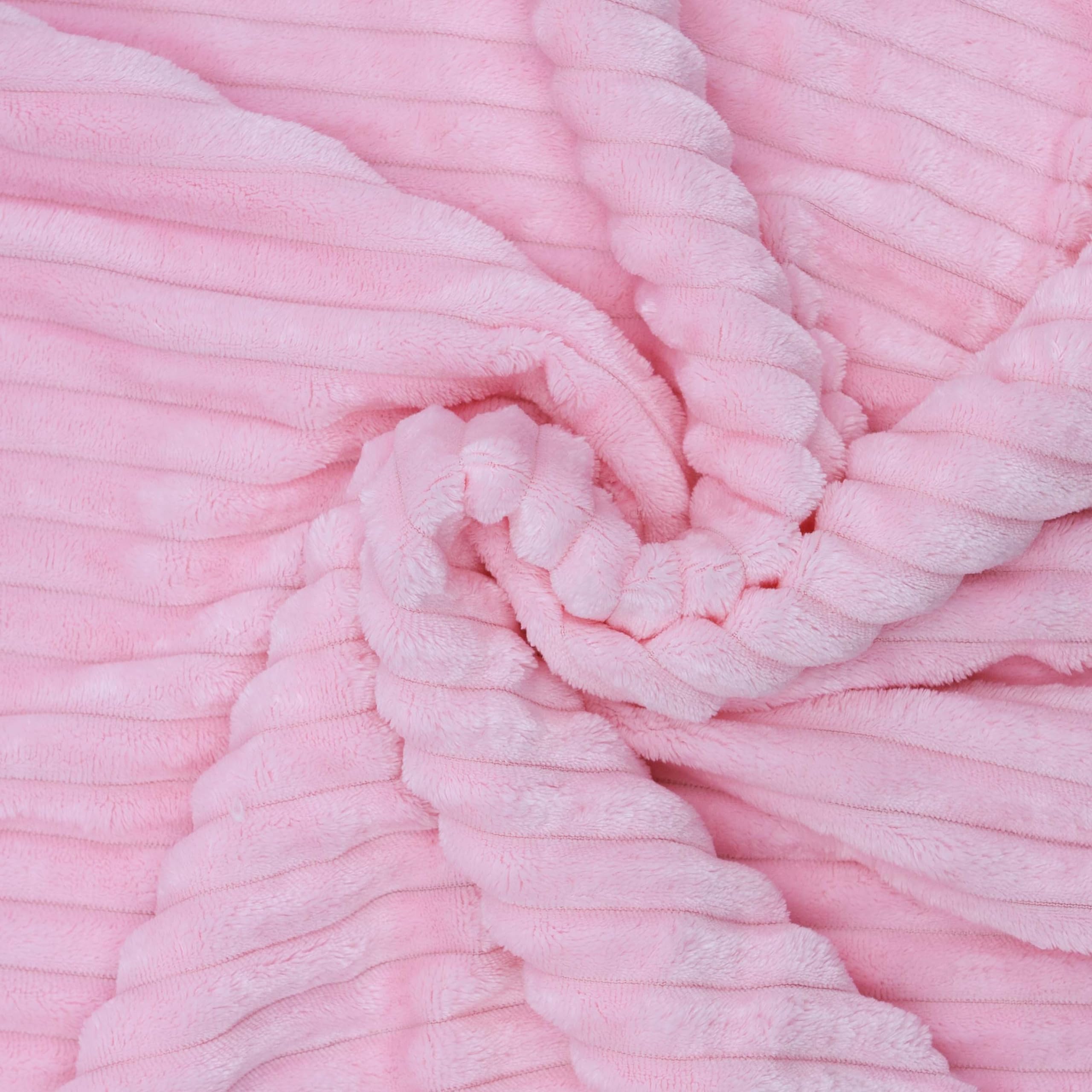 BLJS-021 - LITTLE CELEBRITY Jacquard Flannel Baby Blanket (Pink)