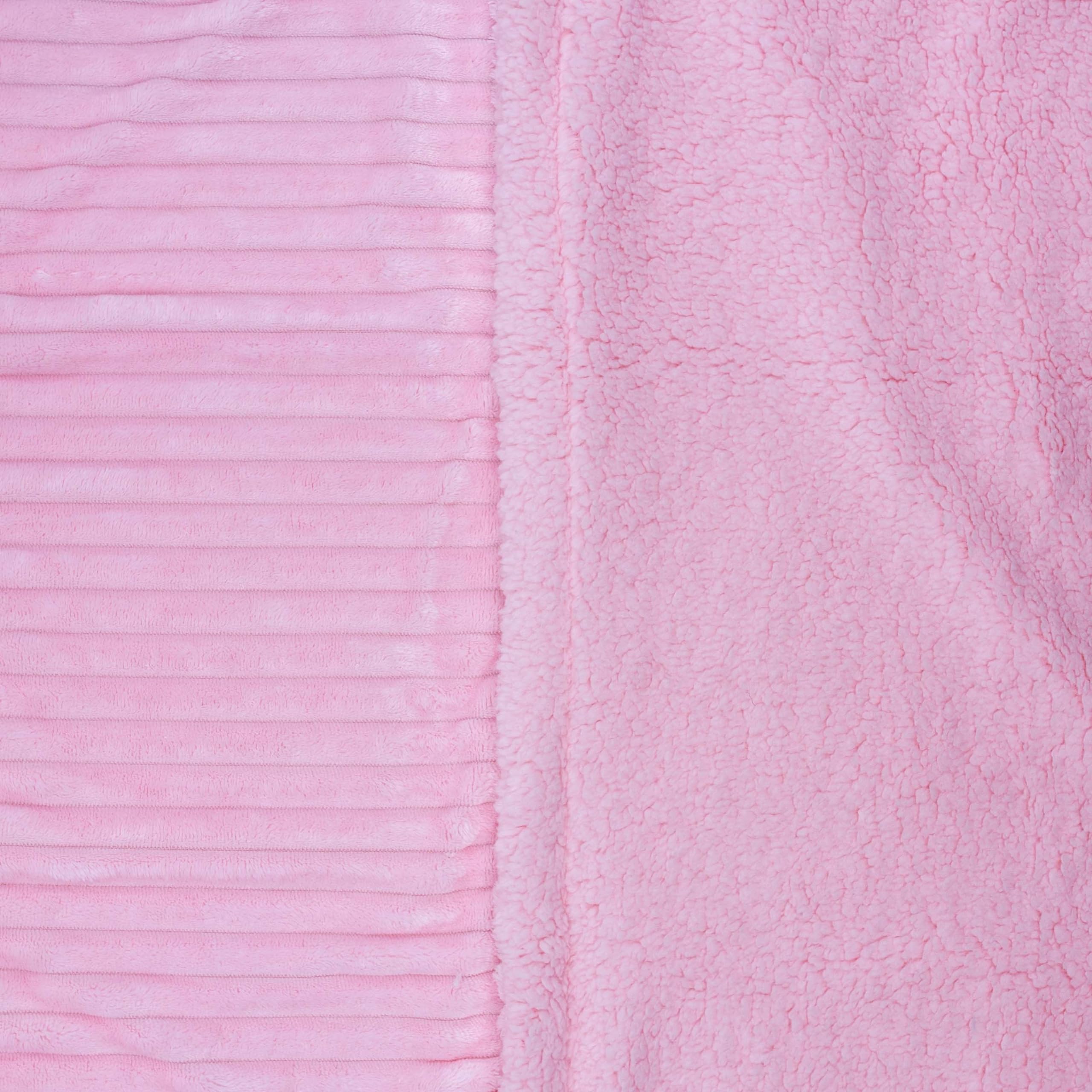 BLJS-021 - LITTLE CELEBRITY Jacquard Flannel Baby Blanket (Pink)