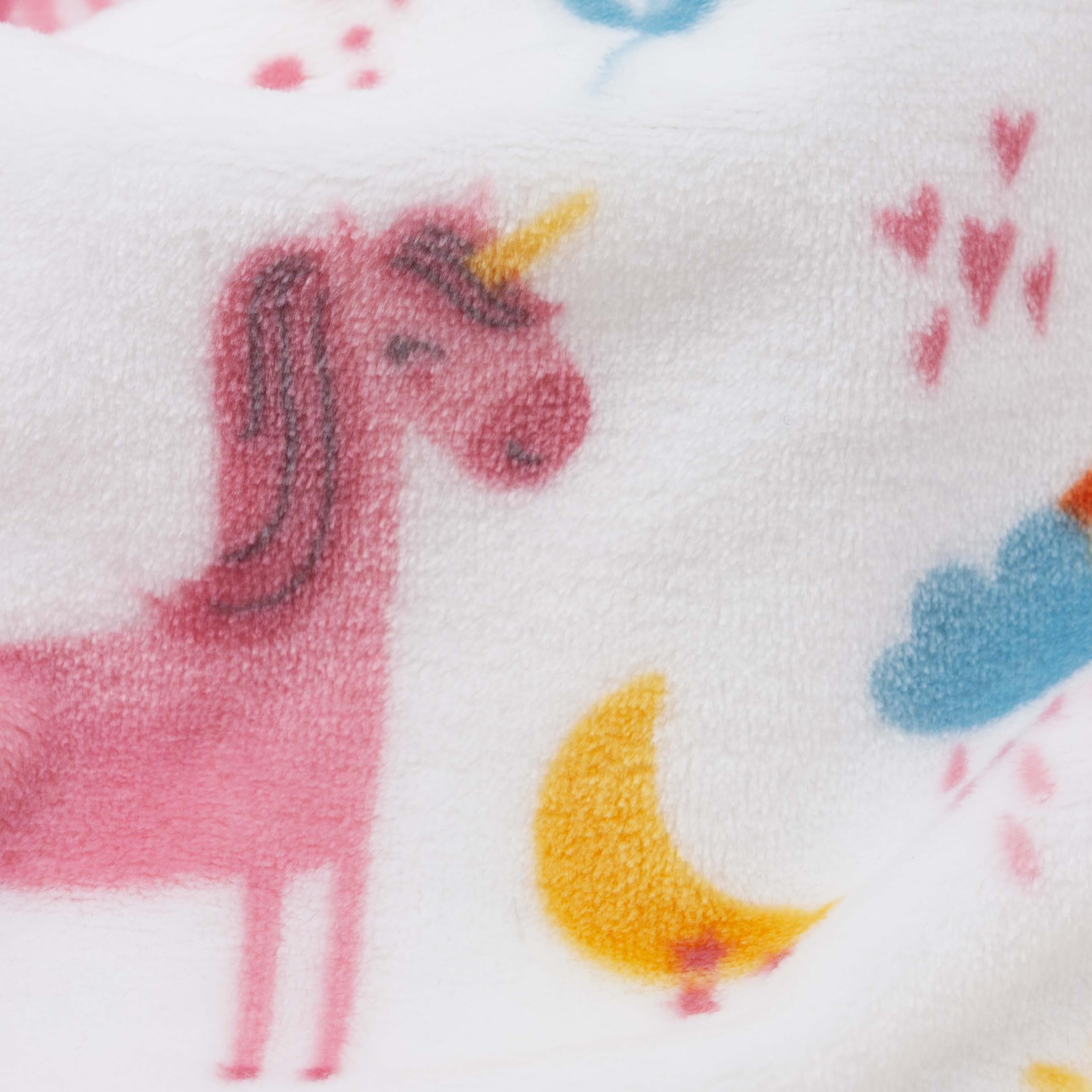 BLFPT-044 - LITTLE CELEBRITY Flannel Toddler Blanket (Unicorn)