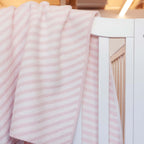 BLCJ-001 - LITTLE CELEBRITY Chenille Baby Blanket (Pink Stripes)