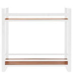 2-Tier Metal and Wood Bathroom Organizer Shelf | Vanity & Countertop Storage Rack