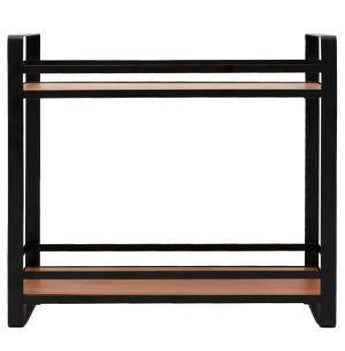 2-Tier Metal and Wood Bathroom Organizer Shelf | Vanity & Countertop Storage Rack