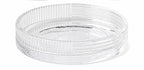 4-Piece Ribbed Glass Bathroom Accessories Set – Clear & Black