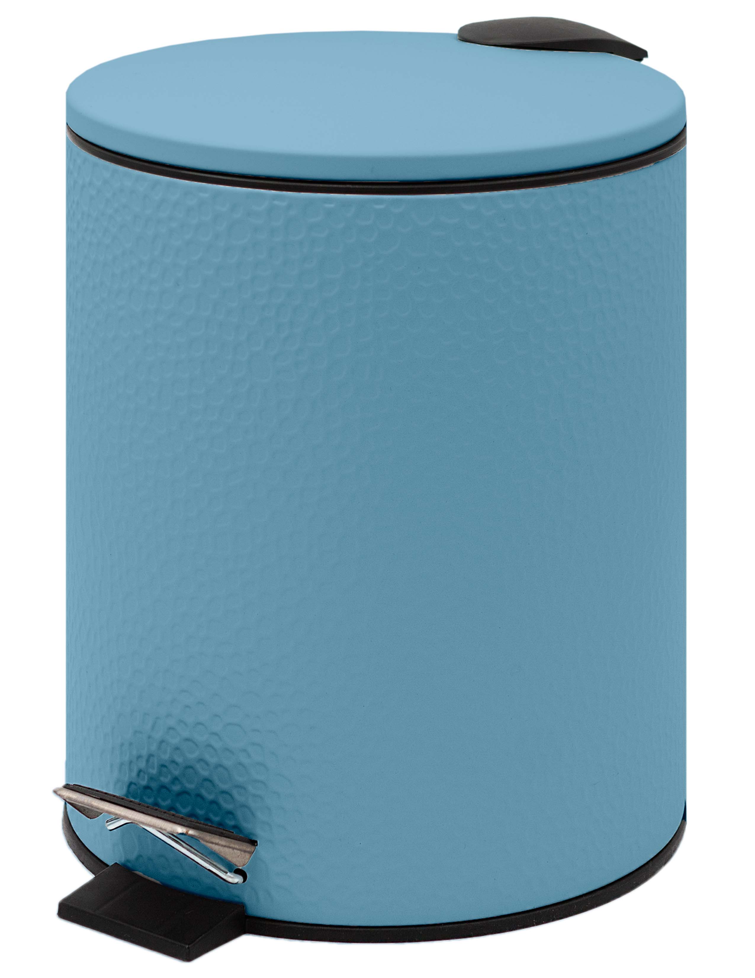 Pebbled Texture Matte Step Trash Can – Compact Bathroom & Office Wastebasket