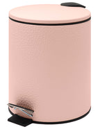 Pebbled Texture Matte Step Trash Can – Compact Bathroom & Office Wastebasket