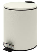 Pebbled Texture Matte Step Trash Can – Compact Bathroom & Office Wastebasket