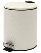 Pebbled Texture Matte Step Trash Can – Compact Bathroom & Office Wastebasket